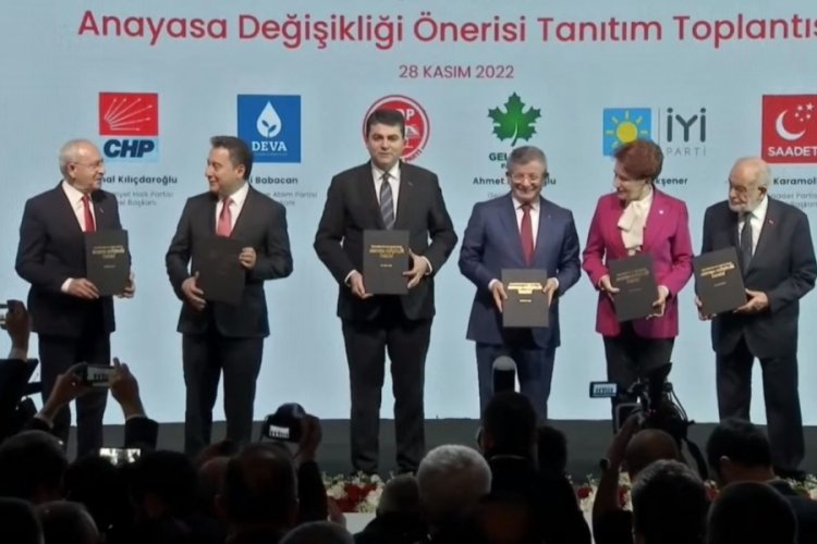Altılı Masa, Anayasa değişikliği &ouml;nerisini a&ccedil;ıkladı