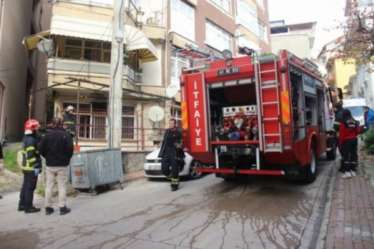 Kocaeli'de yangında mahsur kalan kedi itfaiye ekiplerince kurtarıldı