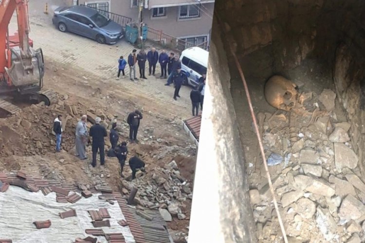 İstanbul'da kazı &ccedil;alışmasında kafatası ve iskelet bulundu