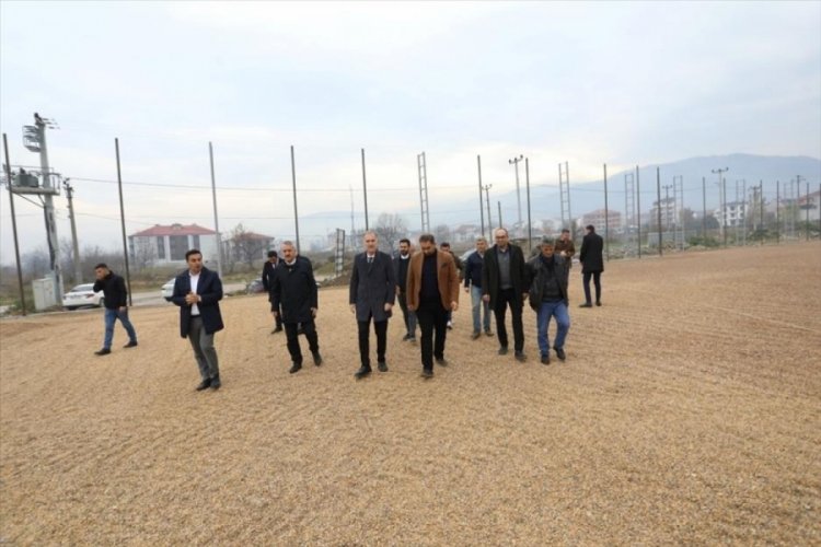 Bursa İneg&ouml;l Belediye Başkanı Alper Taban yeni saha m&uuml;jdesini verdi