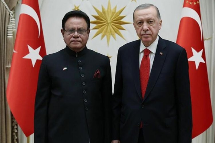 Cumhurbaşkanı Erdoğan, Pakistan B&uuml;y&uuml;kel&ccedil;isi Junaid'i ağırladı