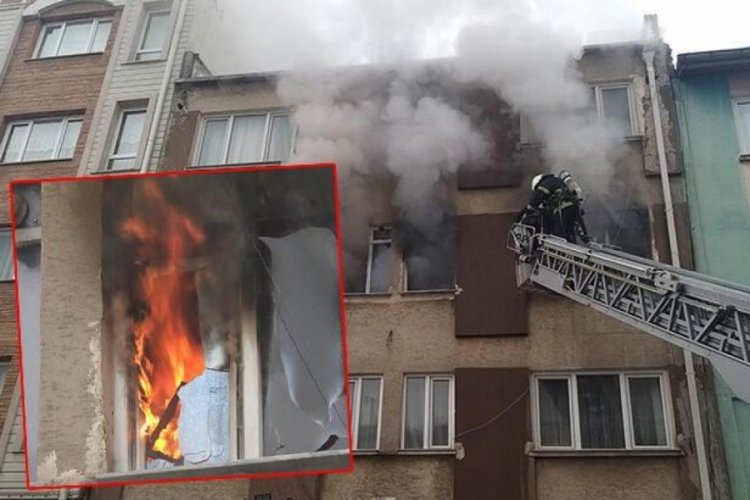 Sivas'ta elektrikli ısıtıcıdan yangın &ccedil;ıktı
