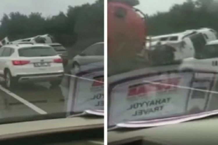 İstanbul Ey&uuml;psultan'da minib&uuml;s devrildi!