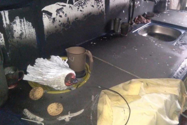 Zonguldak'taki yangında ev kullanılamaz hale geldi