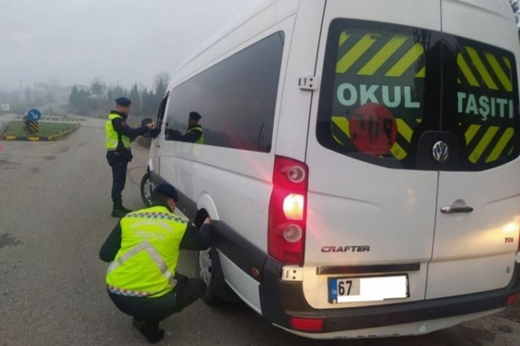 Zonguldak'ta servis ara&ccedil;larına denetim yapıldı