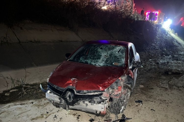 Aydın'da otomobil sulama kanalına d&uuml;şt&uuml;