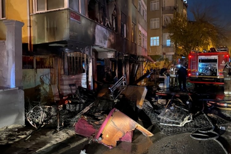 İstanbul Pendik'te işyeri yangını