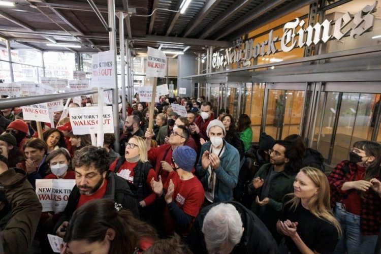 New York Times &ccedil;alışanlarından 24 saatlik grev
