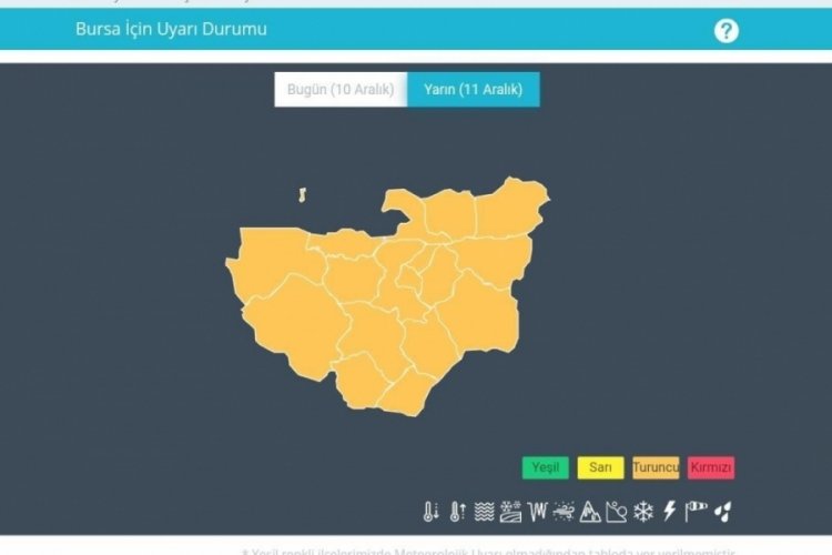 Meteoroloji'den Bursa'ya uyarı: Dikkatli ve tedbirli olunmalı