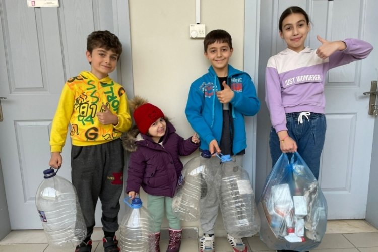 Bursa'da Gürsulu çocuklardan sıfır atık projesine yoğun ilgi 