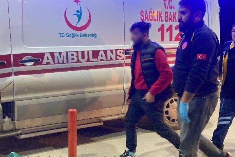 Bursa'da kadın taciz eden şahsa meydan dayağı kamerada