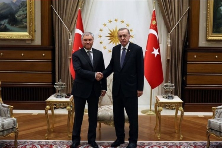 Cumhurbaşkanı Erdoğan Volodin'i kabul etti
