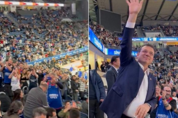 Anadolu Efes ma&ccedil;ında İmamoğlu'na sevgi seli