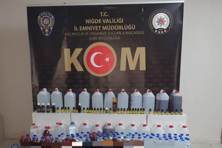 Niğde'de 182 litre sahte alkol yakalandı: 3 g&ouml;zaltı