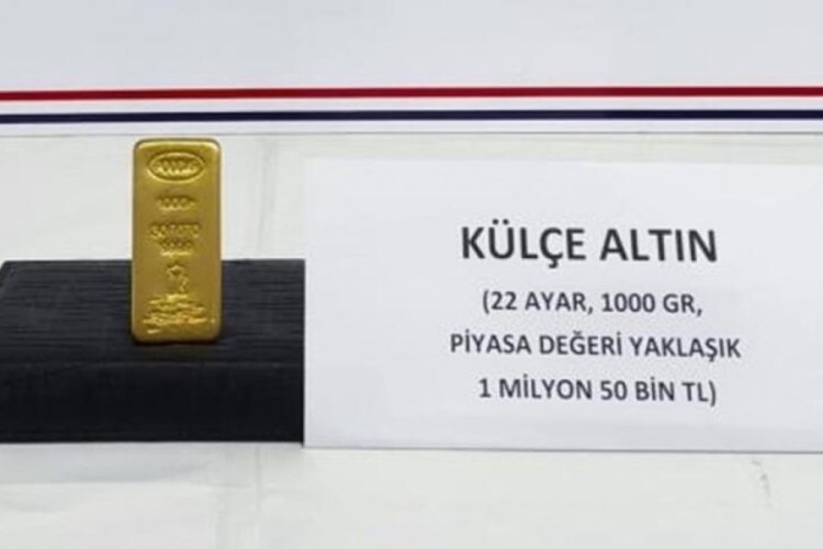 Kargoda 1 milyon 50 bin lira değerinde k&uuml;l&ccedil;e altın ele ge&ccedil;irildi