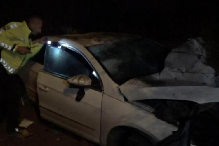 Kilis'te otomobil zeytin bah&ccedil;esine u&ccedil;tu: 2 ağır yaralı