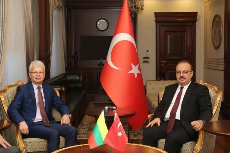 Litvanya B&uuml;y&uuml;kel&ccedil;isi Ricardas Degutis Bursa'da temaslarda bulundu