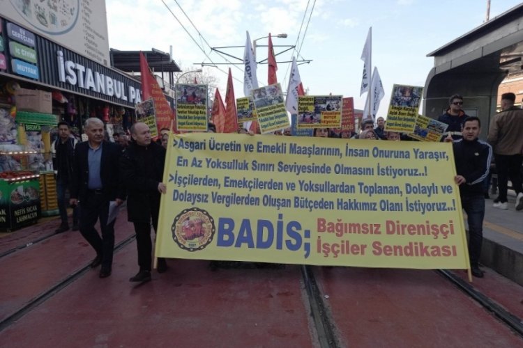 Bursa'da badis ve 4.vardiya iş&ccedil;i dayanışması