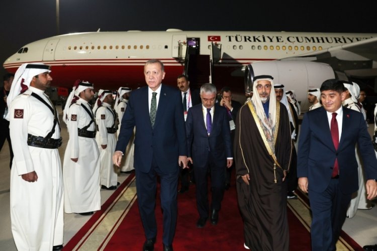 Erdoğan, D&uuml;nya Kupası Kapanış T&ouml;reni i&ccedil;in Katar'da