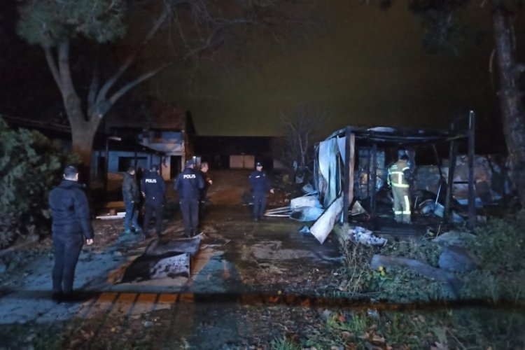 Bursa Orhangazi'de fabrika bah&ccedil;esinde korkutan yangın