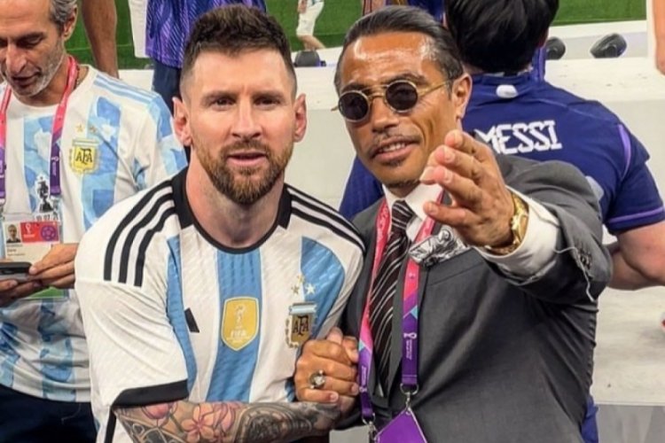 Nusret, Messi ile yine yaptı şovunu!