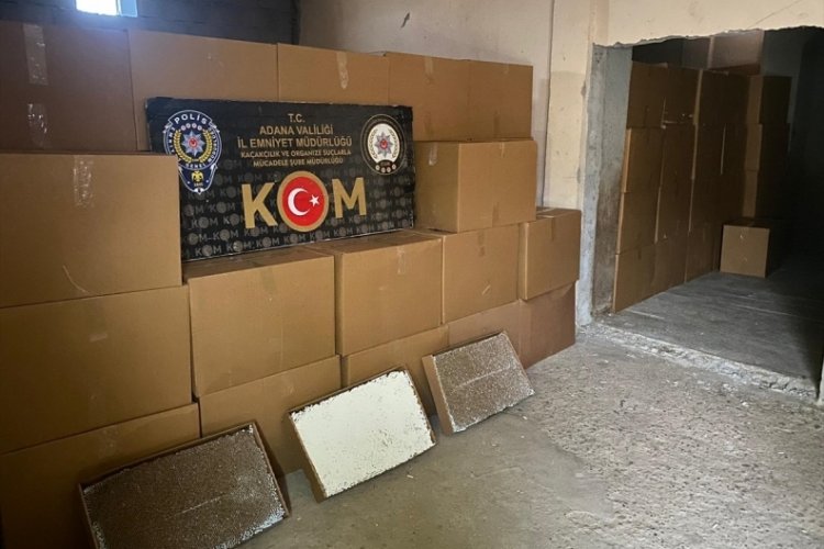 Adana'da ka&ccedil;ak sigara operasyonu