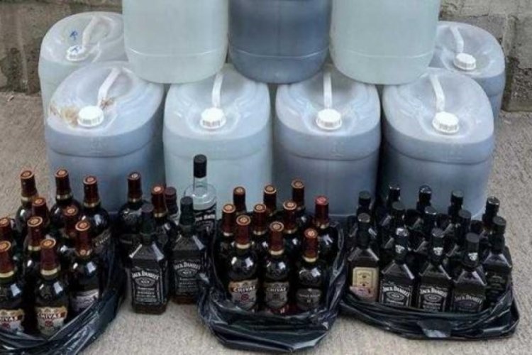 Gaziantep'te 84 litre sahte d&ouml;kme alkol ele ge&ccedil;irildi