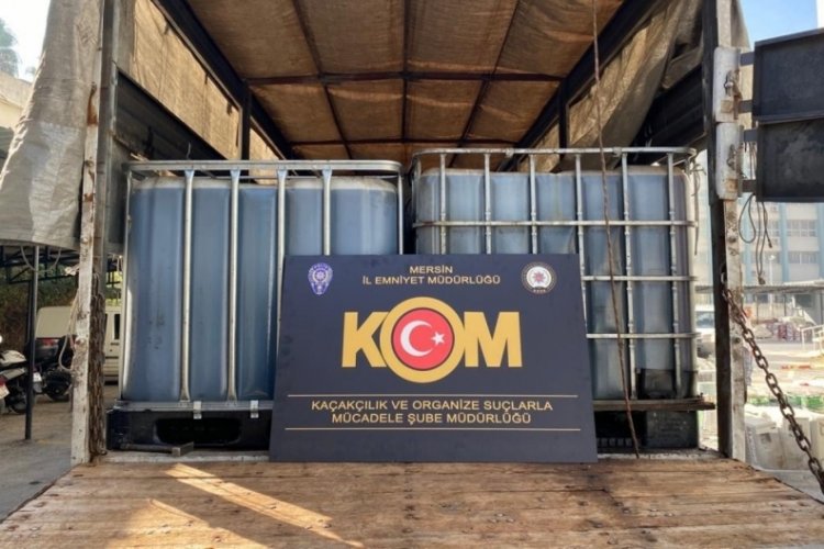 Mersin'de 14 bin litre ka&ccedil;ak akaryakıt ele ge&ccedil;irildi