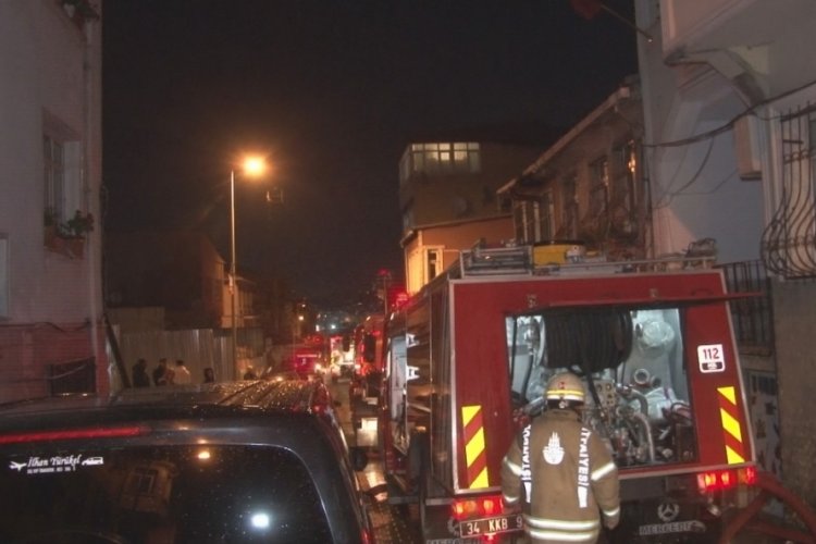 İstanbul'da televizyonun patladığı bina alev alev yandı