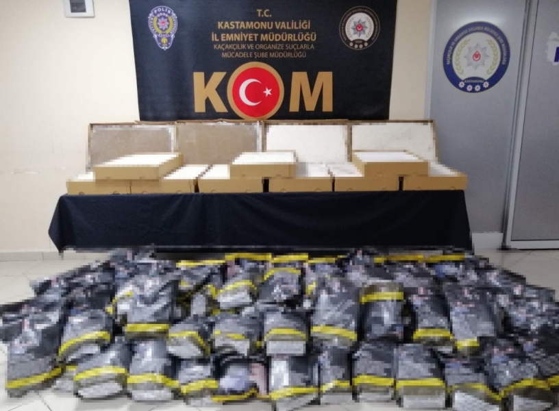 Kastamonu'da 78 bin adet doldurulmuş makaron ele ge&ccedil;irildi