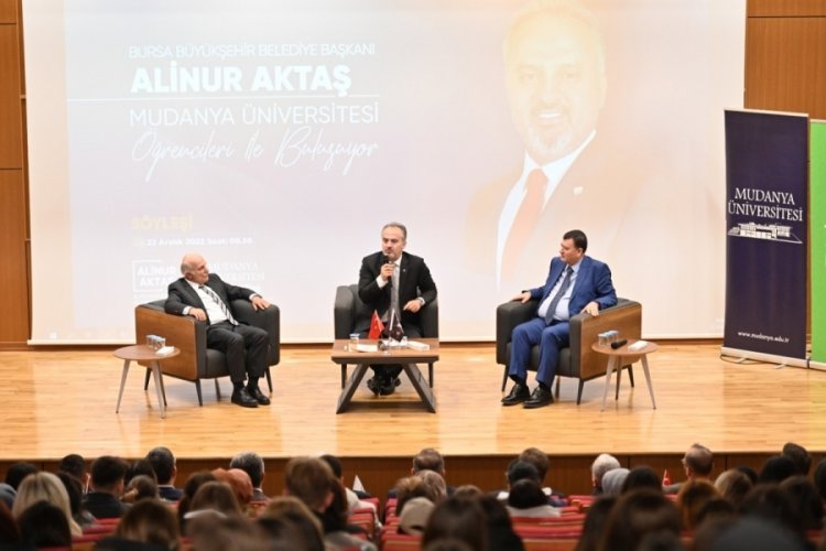 Başkan Aktaş Mudanya &Uuml;niversite &ouml;ğrencileriyle buluştu