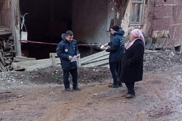 Bursa'nın sel mağduru Paşapınar'da hasar tespit &ccedil;alışmaları yeniden yapıldı