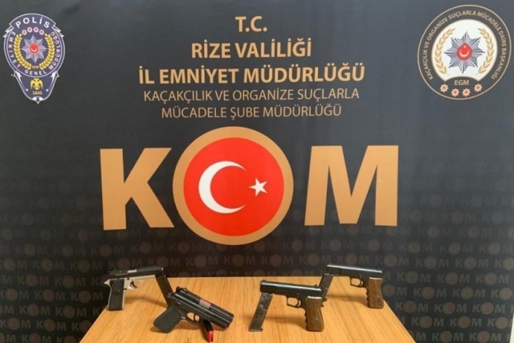 Rize'de silah ka&ccedil;ak&ccedil;ılığı operasyonu