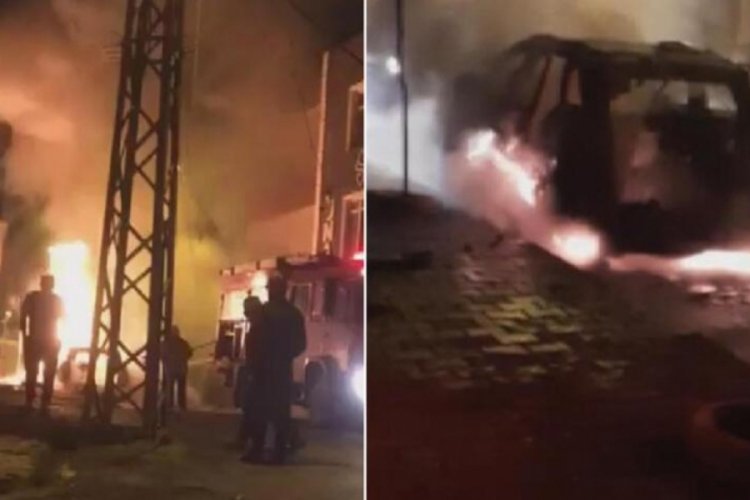 İstanbul'da park halindeki otomobil alev aldı