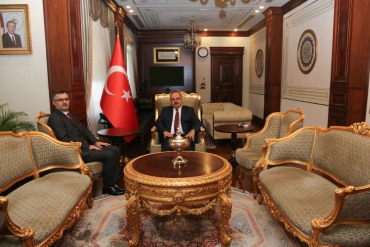 BT&Uuml; yeni rekt&ouml;r&uuml; &Ccedil;ağlar'dan Vali Canbolat'a ziyaret