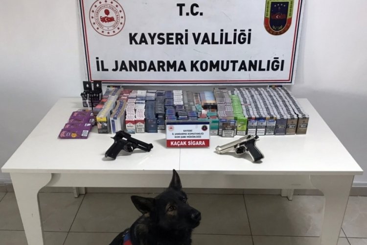 Kayseri'de sigara ka&ccedil;ak&ccedil;ısı jandarmadan ka&ccedil;amadı