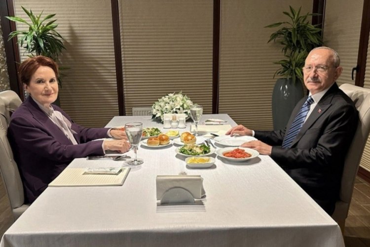 CHP Genel Başkanı Kılı&ccedil;daroğlu ile İYİ Parti Genel Başkanı Akşener bir araya geldi
