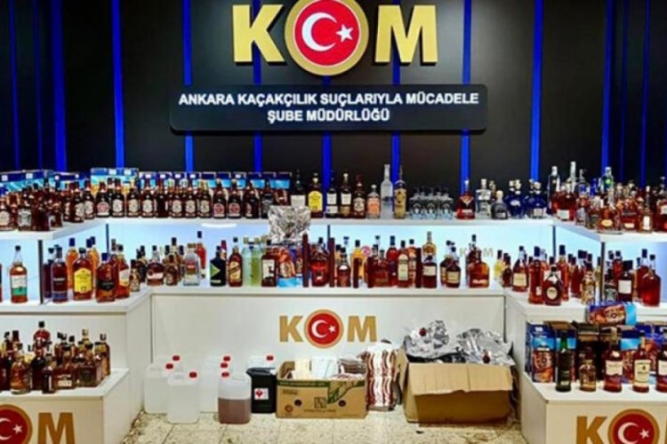 Ankara'da 'sahte i&ccedil;ki' operasyonu: 4 g&ouml;zaltı