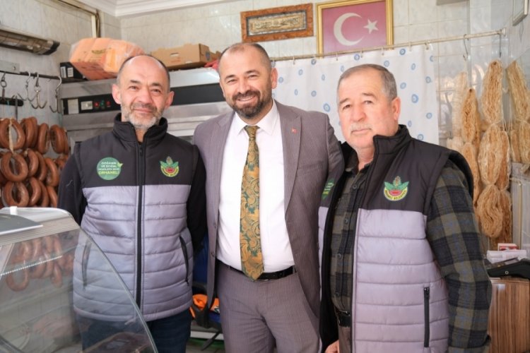 Bursa Orhaneli Belediye Başkanı Aykurt'tan esnafa ziyareti