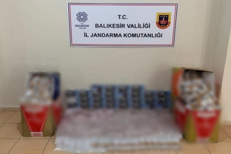 Balıkesir G&ouml;nen'de ka&ccedil;ak sigara operasyonu