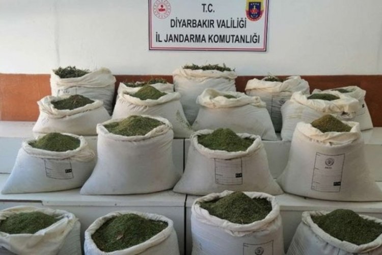 Diyarbakır'da 631 kilogram uyuşturucu ele ge&ccedil;irildi