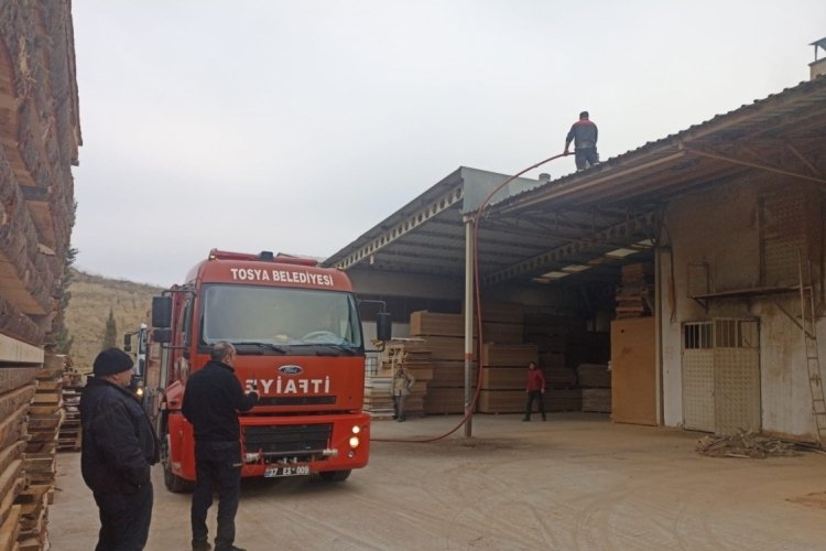 Kastamonu'da organize sanayi b&ouml;lgesinde yangın