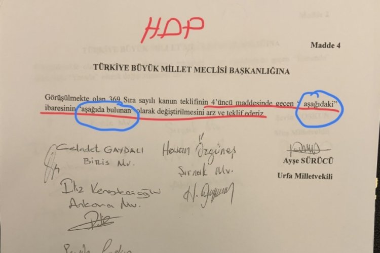 Muhafetten tepki &ccedil;eken değişiklik &ouml;nerileri