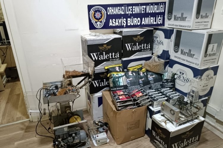 Bursa'da ka&ccedil;ak t&uuml;t&uuml;n operasyonu