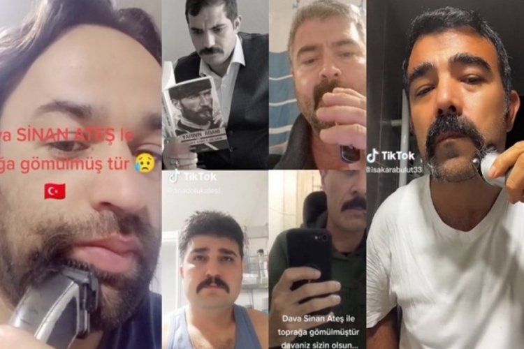 TikTok'ta &uuml;lk&uuml;c&uuml;lerden 'Sinan Ateş' protestosu! Bıyıklarını kestiler