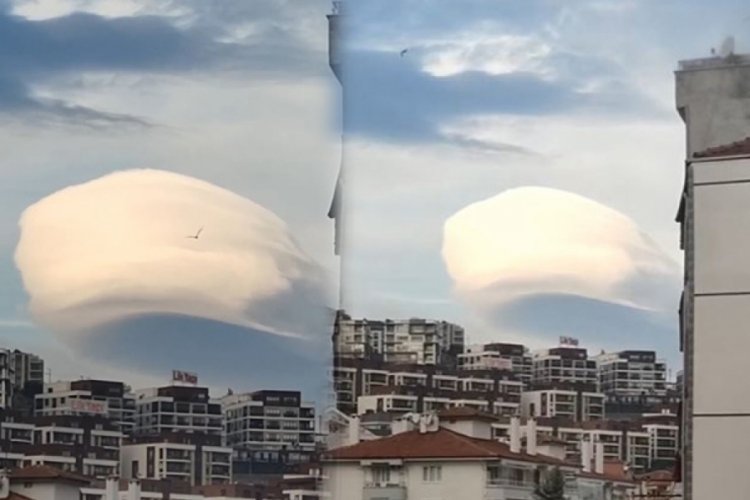 Bursa'da garip bulut dikkat &ccedil;ekti