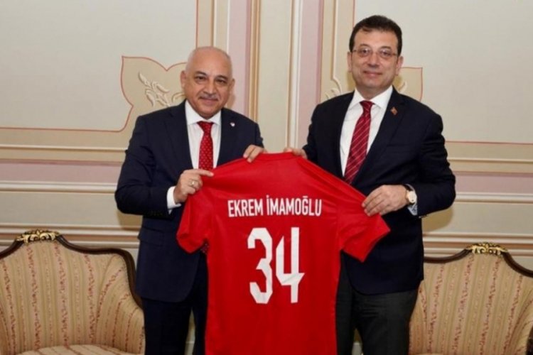 TFF Başkanı B&uuml;y&uuml;kekşi'den Ekrem İmamoğlu'na ziyaret