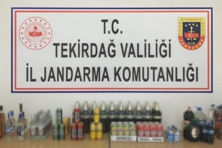 Tekirdağ'da 80 şişe ka&ccedil;ak i&ccedil;ki ele ge&ccedil;irildi