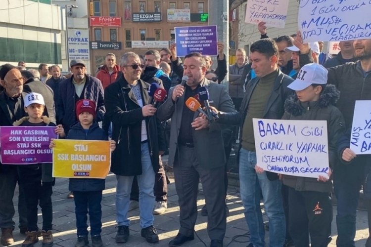 Saadet Partisi Bursa'dan staj mağdurlarına destek