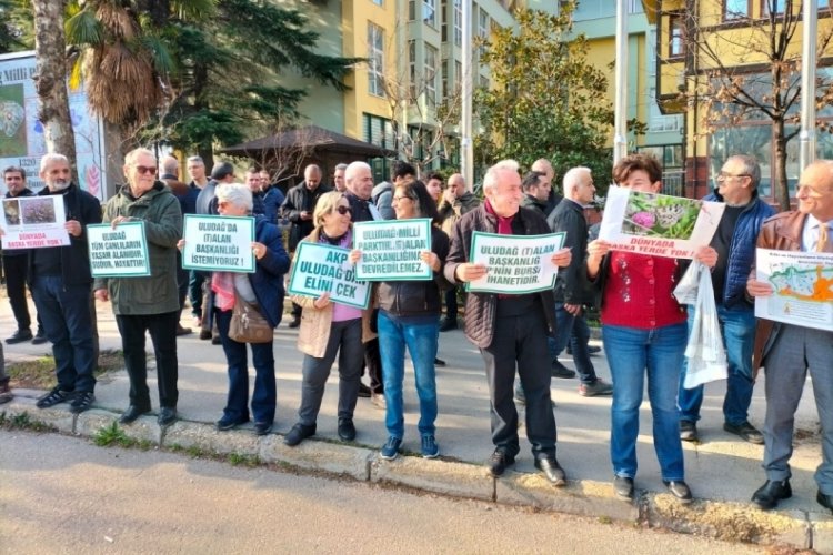 Bursa'da 'Uludağ Alan Başkanlığı' protestoları s&uuml;r&uuml;yor